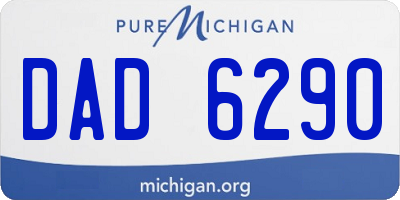 MI license plate DAD6290