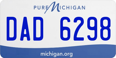 MI license plate DAD6298