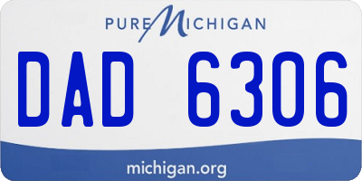 MI license plate DAD6306
