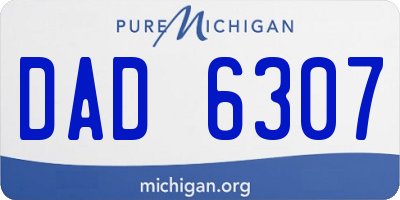 MI license plate DAD6307
