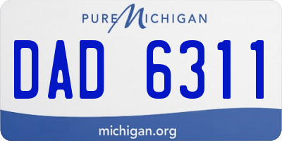 MI license plate DAD6311