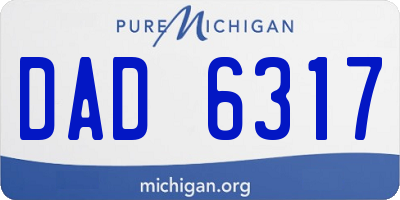 MI license plate DAD6317