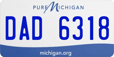 MI license plate DAD6318