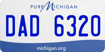 MI license plate DAD6320
