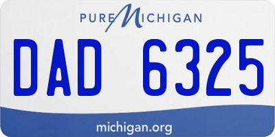 MI license plate DAD6325