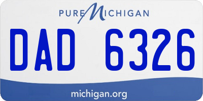 MI license plate DAD6326
