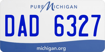 MI license plate DAD6327