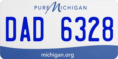 MI license plate DAD6328