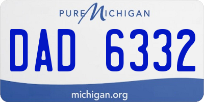 MI license plate DAD6332