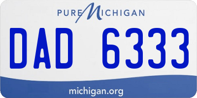 MI license plate DAD6333