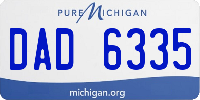 MI license plate DAD6335