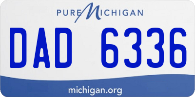 MI license plate DAD6336