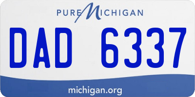 MI license plate DAD6337