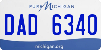 MI license plate DAD6340