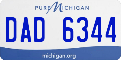 MI license plate DAD6344