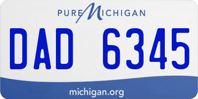 MI license plate DAD6345
