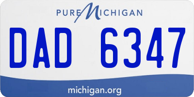 MI license plate DAD6347