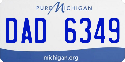 MI license plate DAD6349