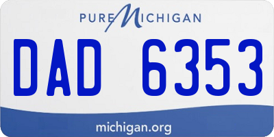 MI license plate DAD6353
