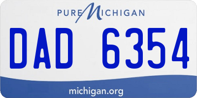 MI license plate DAD6354