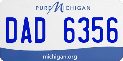MI license plate DAD6356