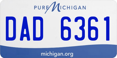 MI license plate DAD6361