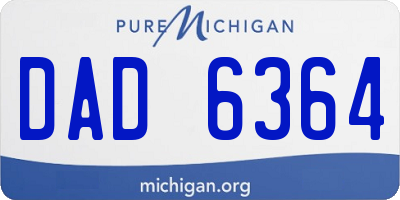 MI license plate DAD6364