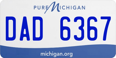 MI license plate DAD6367