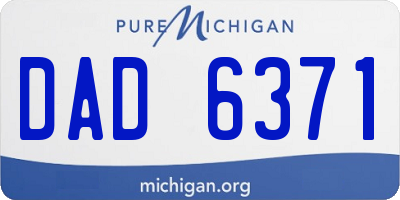MI license plate DAD6371