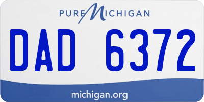 MI license plate DAD6372