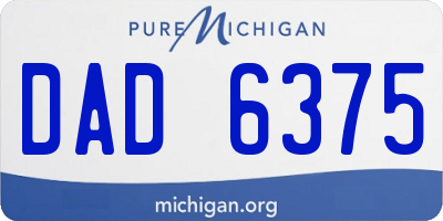 MI license plate DAD6375