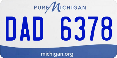 MI license plate DAD6378
