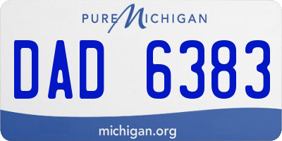 MI license plate DAD6383