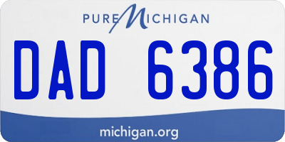 MI license plate DAD6386