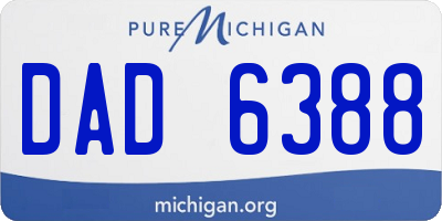 MI license plate DAD6388