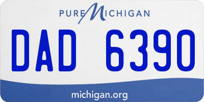 MI license plate DAD6390