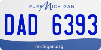 MI license plate DAD6393