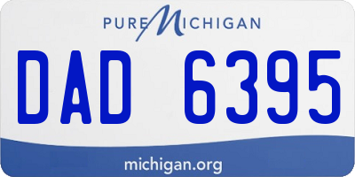 MI license plate DAD6395