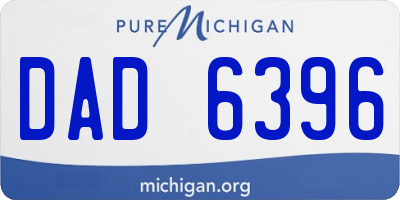 MI license plate DAD6396