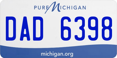 MI license plate DAD6398