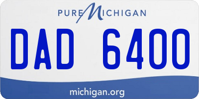 MI license plate DAD6400