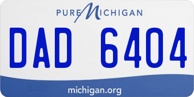 MI license plate DAD6404