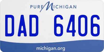MI license plate DAD6406