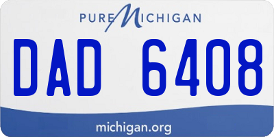 MI license plate DAD6408