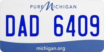 MI license plate DAD6409