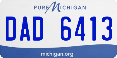 MI license plate DAD6413