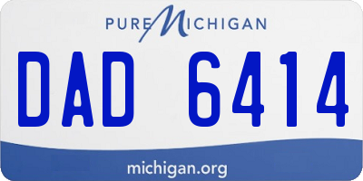 MI license plate DAD6414