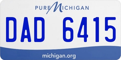 MI license plate DAD6415