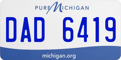 MI license plate DAD6419