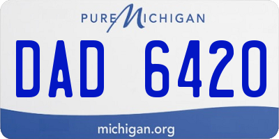 MI license plate DAD6420